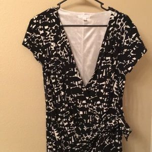 Beautiful black and white wrap dress